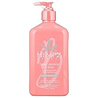 Hempz Herbal Body Moisturizer Lotion Sweet Jasmine and Rose, Pure Natural, Hydration and Nourishment, 17 Fluid Ounce (Pack of 1)