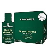 Super Greens Supplement with Chlorophyll, Spirulina, Daily Vegan Superfood Packets for Digestive Gut Health, Detox, Energy and Immune Support, Citrus Lime Flavor, 15 mL Pouches, 30 Pack