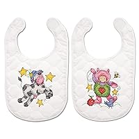 Design Works Crafts Janlynn Stamped for Cross Stitch Baby Bib Kit, Nursery Rhymes