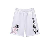 COZYEASE Boy's Graphic Print Shorts High Waisted Summer Shorts Casual Beach Shorts with Pocket