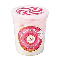 Frosted Donut Gourmet Flavored Cotton Candy – Unique Idea for Holidays, Birthdays, Gag Gifts, Party Favors