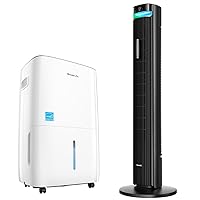 GoveeLife Smart Dehumidifier for Basement 4,500 Sq.Ft Bundle with 42'' Tower Fan for Bedroom