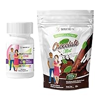 BariatricPal 30-Day Bariatric Vitamin Bundle (Multivitamin ONE 1 per Day! Capsule with 60mg Iron and Calcium Citrate Soft Chews 500mg with Probiotics - Chocolate Mint)