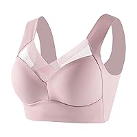 SNKSDGM Sports Bra for Women Wireless Plus Size Underwear Padded Workout Gym Activewear Bras