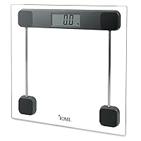 DMI Tempered Glass Digital Bathroom Scale with Large LCD Screen, Auto-on Activation, 440 LBS Weight Capacity, Clinically Accurate