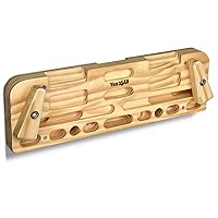 Yes4All Wooden Hang Board/Climbing Board for Doorway - Hand Strengthener Equipment for Training Finger, Grip and Pull Up