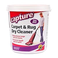 Capture Carpet & Rug Dry Cleaner w/Resealable lid - Home, Car, Dogs & Cats Pet Carpet Cleaner Solution - Strength Odor Eliminator, Stains Spot Remover, Non Liquid & No Harsh Chemical (2.5 lb)