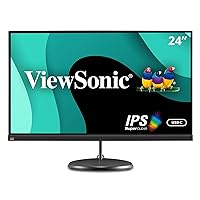 ViewSonic VX2485-MHU 24 Inch 1080p Frameless IPS Monitor with USB 3.2 Type C and FreeSync for Home and Office (Renewed)