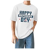 Tshirts Shirts for Men Graphic Funny Independence Day Fashion Trend Short Sleeve Casual Comfortable Base T Shirt