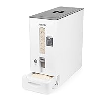 27lbs Large Rice Dispenser, 7.25 x 16.5 x 16.5 inches, White