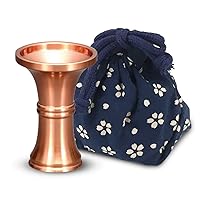 2G Select Flower Stand, Apricot, Φ2.1 x 3.0 inches (5.3 x 7.6 cm), For Buddhist Altar, Mini, Vase, Copper Pot, Flower Stand, 1 Apricot, Accessory Included