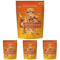 Setton Farms Pistachio Pub Mix 5 Oz. Bag. With Buffalo Wing Pistachios, Ranch Corn Nuts, Honey Roasted Sesame Chips and Hickory Almonds. (Pack of 4)