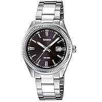 Casio Women's Analogue Quartz Watch with Stainless Steel Strap LTP-1302PD-1A1VEG, Silver, bracelet, Silver, bracelet