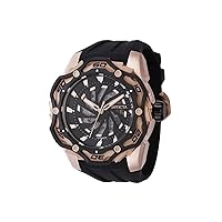 Invicta Men's Ripsaw 56mm Silicone Automatic Watch, Black (Model: 44113)