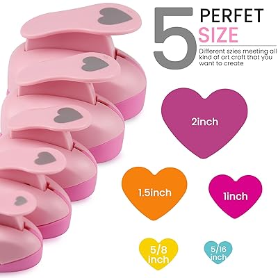  MyArTool Heart Paper Punch, 1 Inch Heart Punches for