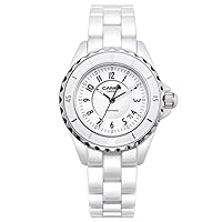 Women's Fashion Casual Quartz Scratch Protection Ceramic Band Wrist Watches 6702-CW8