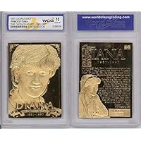 PRINCESS DIANA 1961-1997 Sculptured 23KT Gold Card Serial #'d Graded GEM MINT 10