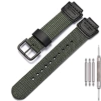 16mm g shock Replacement Strap Compatible with Casio GA100 110 120 700 2100 DW5600 6900 AWG-M100 GW9400 Nylon Leather Bracelet Watch Band Watch Accessories