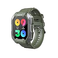 C20 Smart Men's Watch with Waterproof Bluetooth Calling Fitness Activity Tracker Pedometer Heart Rate Meter Sleep Timer for Android, iOS (Green)