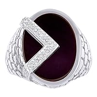 Rylos Mens Rings 14K White Gold - Diamond & Black Onyx Ring White Gold Nugget Rings For Men Mens Jewelry Gold Rings