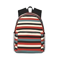 Fashion Striped Print Backpack Casual Backpack Laptop Backpacks Travel Bag Work Computer Bag