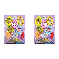 Sour Patch Kids, Sour Patch Kids Big Kids, Swedish Fish and Swedish Fish Mini Soft & Chewy Easter Candy Variety Pack, 140 Snack Packs (Pack of 2)