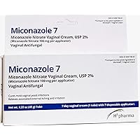 Miconazole 7 - Miconazole Nitrate Vaginal Cream, USP 2%, 1.59 oz Tube - Antifungal for Yeast Infection, Relieves Itching