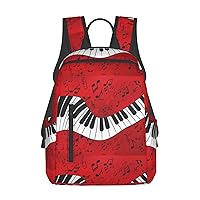 BREAUX Music Note Piano Print Large-Capacity Backpack, Simple And Lightweight Casual Backpack, Travel Backpacks