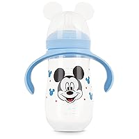 Disney Sippy Cups for Toddlers, Learner Sippy Cups for Kids with Pacifier, BPA-Free Trainer Cup with Handles, Leak-Proof Minnie Mouse and Mickey Mouse Sippy Cups, Perfect Unisex Gift for Children