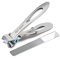 Nail Clippers Ultra Wide Jaw Opening Fingernail and Toenail Clippers Set for Thick Nails Cutter for Ingrown Manicure,Pedicure,Men & Women Big, Silver