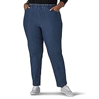 Chic Classic Collection Women's Plus Size Stretch Elastic Waist Pull-on Pant