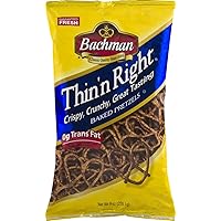 Bachman Thin'n Right Baked Pretzels- Crispy, Crunchy, Great Tasting 9 oz. Bags (4 Bags)