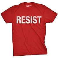 Mens Resist T Shirt Political Anti Authority Protest Tee Rebel Rally March Tee