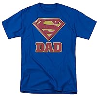 DC COMICS SUPERMAN -- SUPER DAD -- LICENSED MENS S/S TEE (M) Royal Blue
