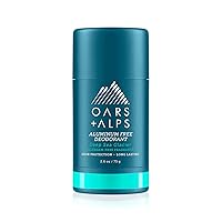 Oars + Alps Aluminum Free Deodorant for Men and Women, Dermatologist Tested, Travel Size, Deep Sea Glacier, 1 Pack, 2.6 Oz