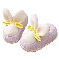 Animal slippers for Women Cute bunny slippers Soft fuzzy house cotton slippers Cozy winter indoor slippers