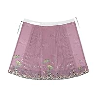Heavy Industry Embroidered Trapezoid Pleated Horse Face Skirt Women Chinese Traditional Hanfu Skirt