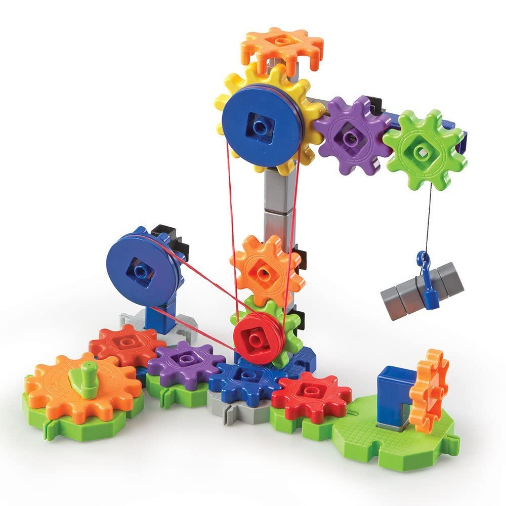 Learning Resources Gears! Gears! Gears! Machines in Motion,116 Pieces, Ages 5+, STEM Toys, Gear Toy, Puzzle, Early Engineering Toys, Back to School Gifts