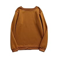 Sweatshirt For Women Hoodies Women's Autumn And Winter Round Neck Long Sleeve Top Solid Color Casual Hoodie