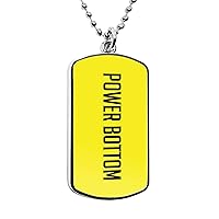 Power bottom Dog Tag Pendant Pride Necklace Funny Gag pride gifts dogtag lgbt message pendant gay accessories