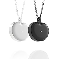 BOND TOUCH Bond Heart 2 unit Bundle - Black and White - Feel their heartbeat, forever! - Heartbeat Pendant