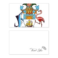 Nassau Bahamas National Emblem Thank You Card Birthday Paper Greeting Wedding Appreciation