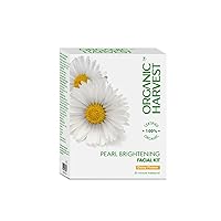 Pearl Brightening Facial Kit: Daisy Flower | For Glowing Skin | Anti-Aging Facial Kit for Men & Women | Sulphate & Parabens Free | 100% American Certified Organic – 40gm