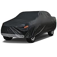 7 Layers Truck Cover Waterproof All Weather, Heavy Duty Outdoor Pickup Cover Sun Uv Rain Protection, Universal Fit (Length Up to 250 inch) XXL/Black