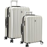 DELSEY Paris Titanium Hardside Expandable Luggage with Spinner Wheels, Silver, 2-Piece Set (21/25)