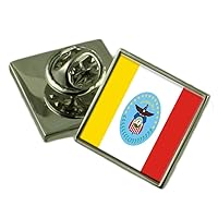 Columbus City United States Flag Lapel Pin Engraved Box