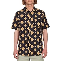 Volcom Men's Regular Grit Mandala Sleeve Classic Fit Printed Button Down Shirt