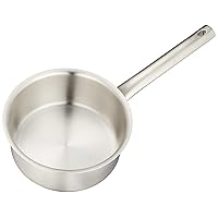 Endoshoji AKTD301 Murano Induction Pot, Commercial Use, Single-Handed Shallow Pot, 6.3 inches (16 cm), No Lid, Induction Compatible, 18-8 Stainless Steel