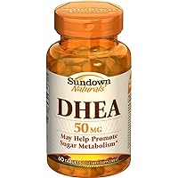Sundown Naturals DHEA Energy Enhance Dietary Supplement Tablets, 50 mg, 60-Count Bottle