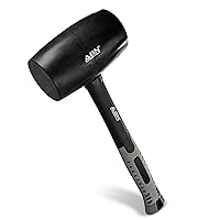 ABN Rubber Mallet 32 Ounce - Shock-Absorbing Fiberglass Handle with Textured Cushion Grip for All Jobs